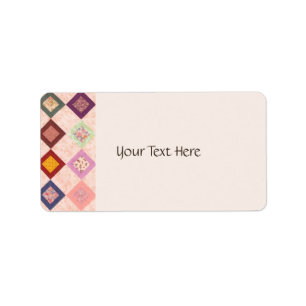 Colorful Fabrics Pattern Label