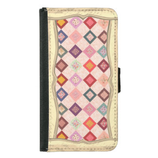 Colorful Fabrics Pattern Samsung Galaxy S5 Wallet Case
