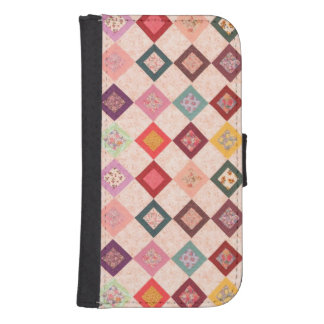 Colorful Fabrics Pattern Galaxy S4 Wallet Case