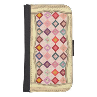 Colorful Fabrics Pattern Galaxy S4 Wallet Case