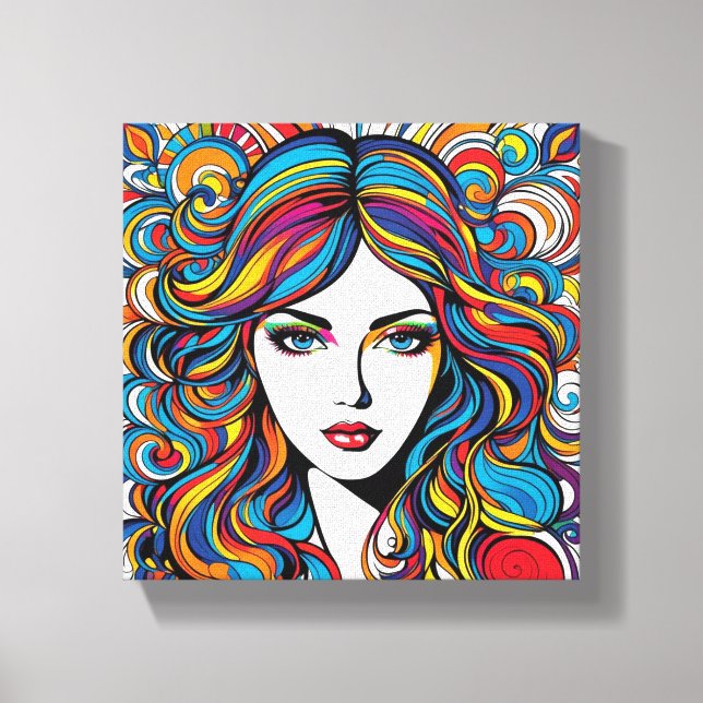 Colorful Face Canvas Print (Front)