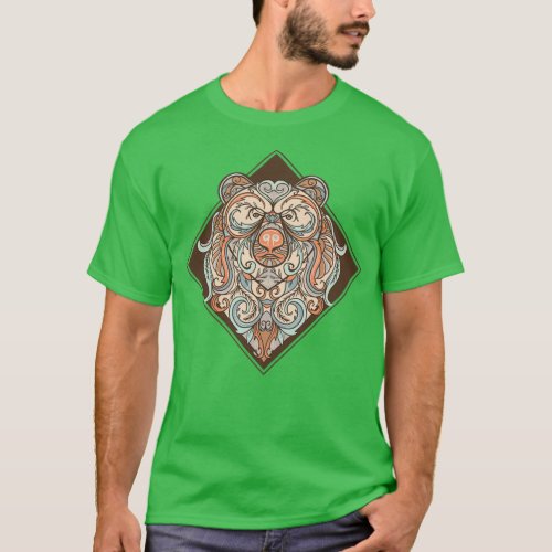 Colorful Face Of A Bear 2 T_Shirt