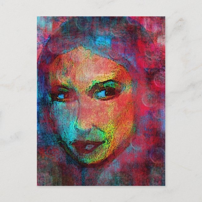 Colorful Face Postcard (Front)