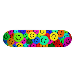 COLORFUL FACES COLLAGE SKATEBOARD