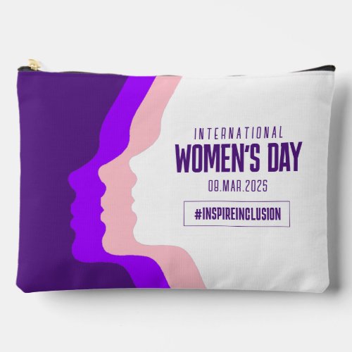 Colorful Faces International Womens Day March 8 Accessory Pouch