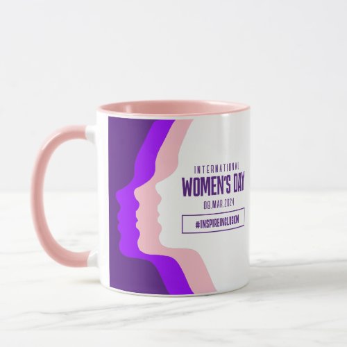 Colorful Faces International Womens Day March 8 Mug