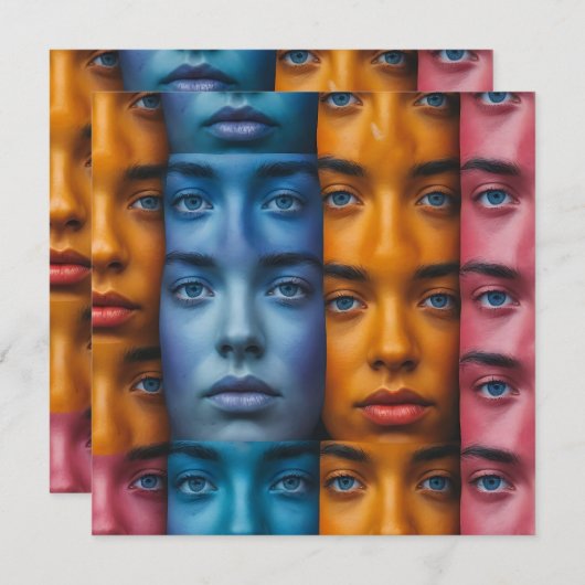 Colorful Faces Pattern (Front/Back)