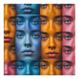 Colorful Faces Pattern Photo Print
