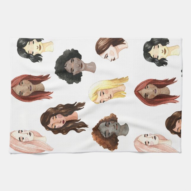 Colorful Faces Towel (Horizontal)