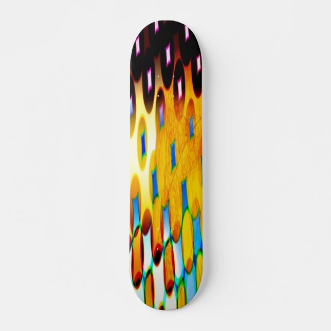 Colorful Faint Globe Skateboard Deck (Front)