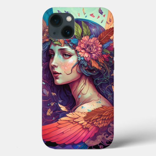 Colorful Fairy Angel Wings Fantasy Art iPhone 13 Case