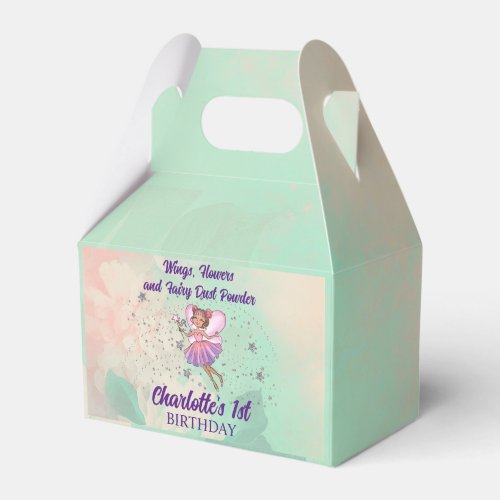 Colorful Fairy Birthday Favor Boxes