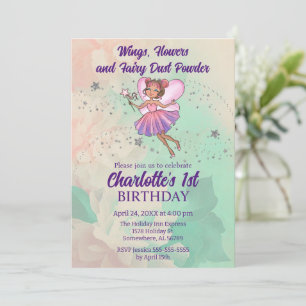 Colorful Fairy Birthday Invitation