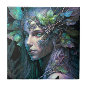 Colorful Fairy Fantasy Art ceramic tile