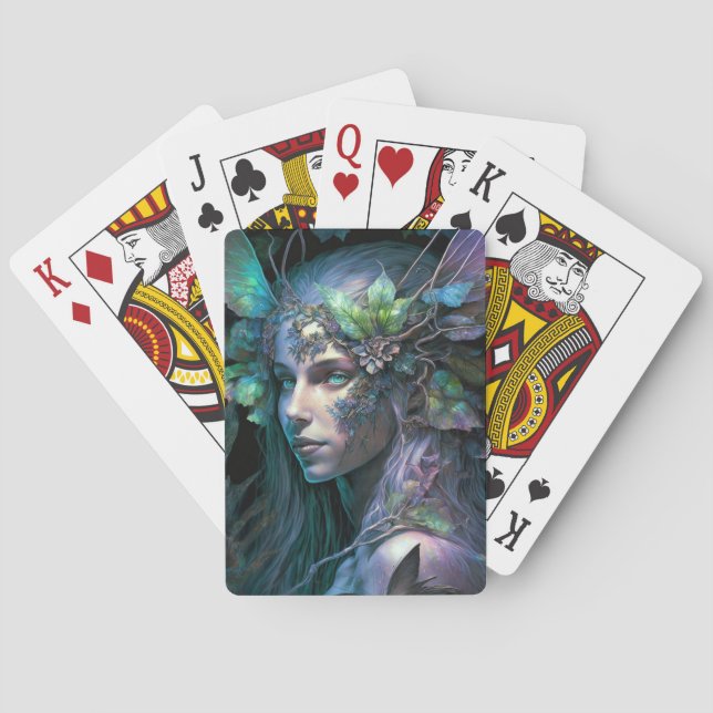 Colorful Fairy Fantasy Art Playing Cards (Back)