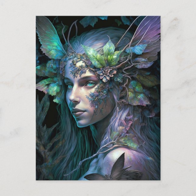 Colorful Fairy Fantasy Art Postcard (Front)