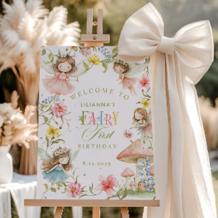 Colorful Fairy First Birthday Enchanted Welcome Foam Board