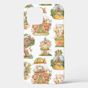 Colorful Fairy Tale Houses Pattern iPhone 12 Case