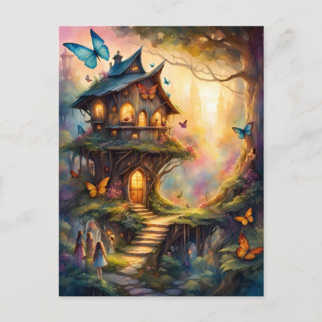 Colorful fairy village, Postcrossing Postcard (Front)