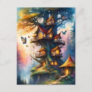 Colorful fairy village, Postcrossing Postcard