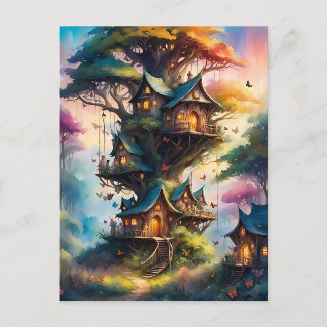 Colorful fairy village, Postcrossing Postcard (Front)