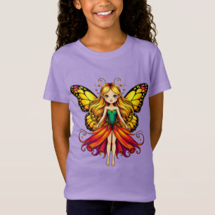 Colorful Fairy With Vibrant Butterfly Wings T-Shirt