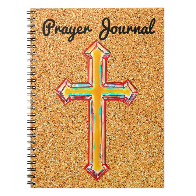 Colorful Faith Cross Yellow Prayer Journal (Front)