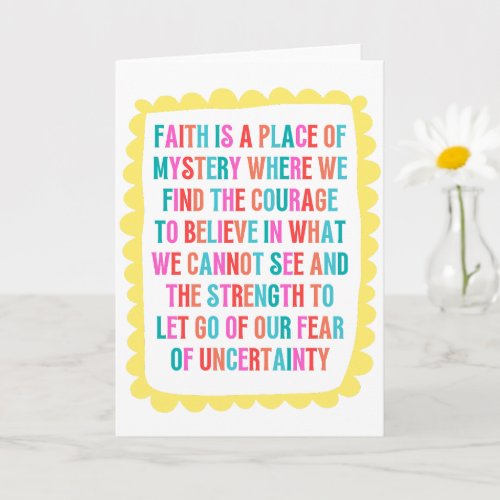 Colorful Faith Quote Greeting Card