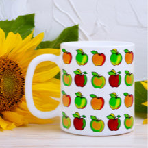 Colorful Fall Apple Pattern Cute Gift For Teacher