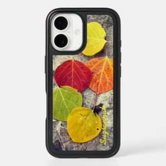 Colorful Fall Aspen Leaves Photo Personalized Case