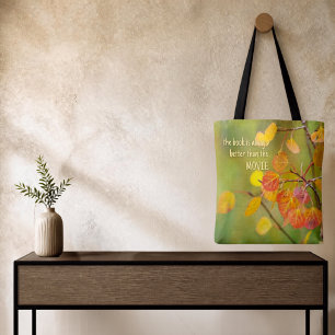 Colorful Fall Aspen Leaves Replaceable Photo Tote Bag