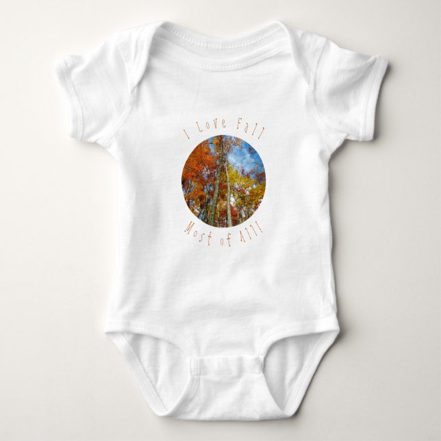 Colorful Fall Baby Bodysuit (Front)