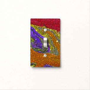 Colorful Fall Bouquet Abstract Box Design Light Switch Cover