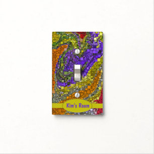 Colorful Fall Bouquet Box Design Light Switch Cover