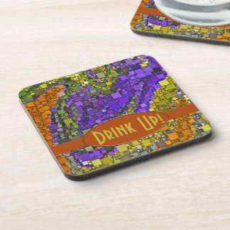 Colorful Fall Bouquet Box Design Personalized.  Drink Coaster