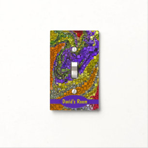 Colorful Fall Bouquet Box Design Personalized Light Switch Cover