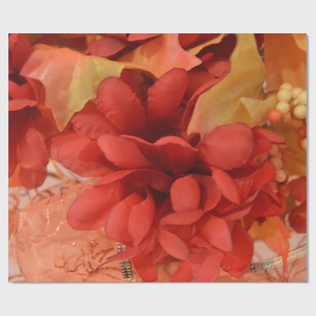 Colorful Fall Colors Wrapping Paper (Flat)