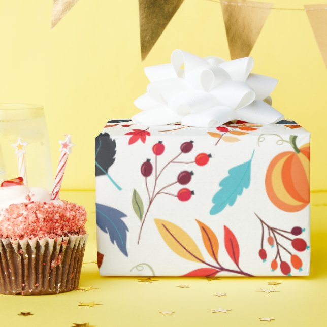 Colorful Fall Favorites | Seasonal Wrapping Paper (Birthday Party)