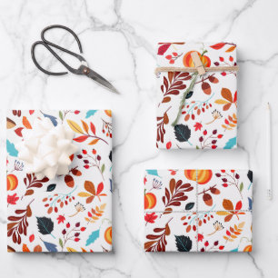 Colorful Fall Favorites   Seasonal Wrapping Paper