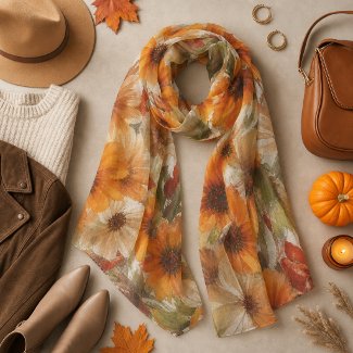 Colorful Fall Florals Watercolor