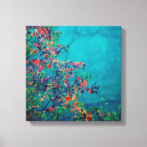 Colorful Fall Foliage in Beautiful Gemstone Colors Canvas Print