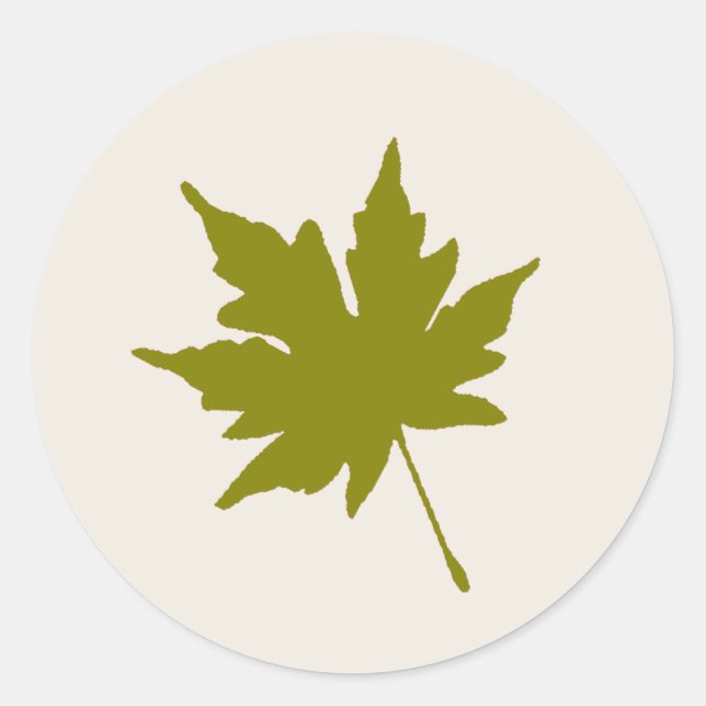 Colorful Fall Leaf Sticker (Front)