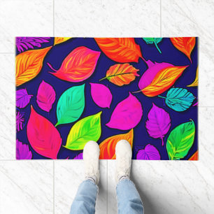 Colorful fall leaves Artwork Doormat