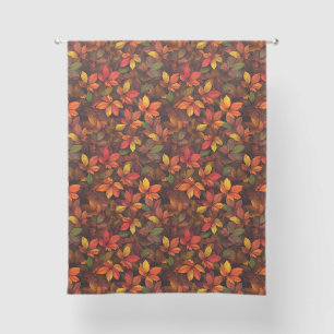 Colorful Fall Leaves Autumn Tones Sheer Curtains