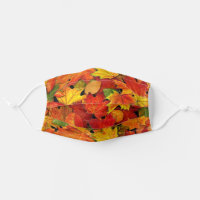Colorful Fall Leaves Comfortable Fabric Women's Adult Cloth Face Mask