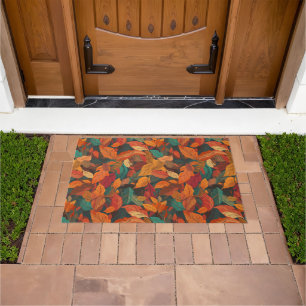 Colorful Fall Leaves  Doormat