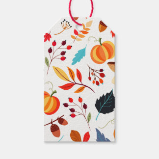 Colorful Fall Leaves Gift Tags