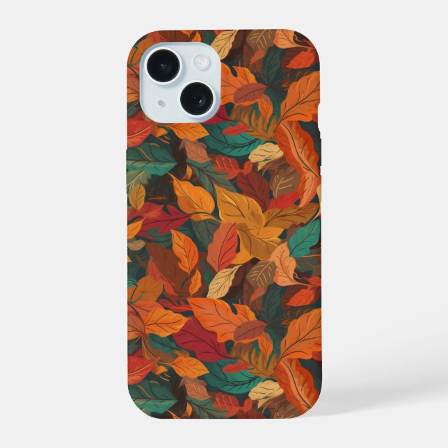 Colorful Fall Leaves Iphone Case (Back)