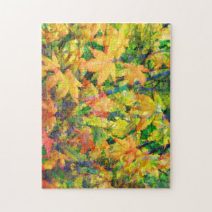 Colorful Fall Leaves Jigsaw Puzzle
