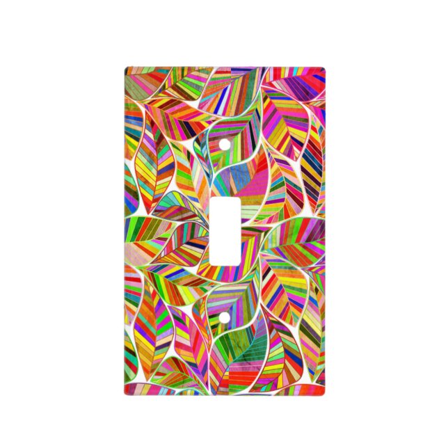 Colorful Fall Leaves Light Switch Cover (Front)